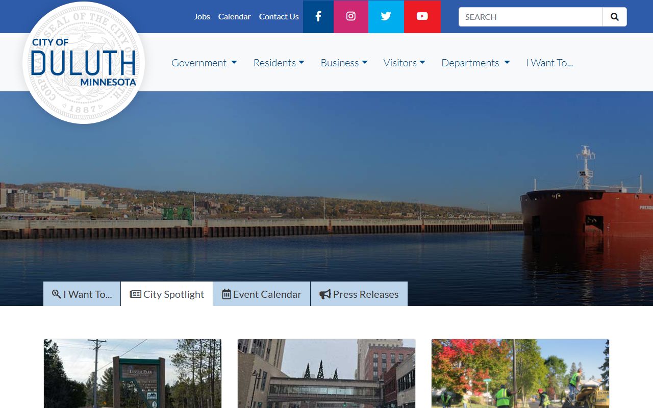 Duluth city homepage for marriage records